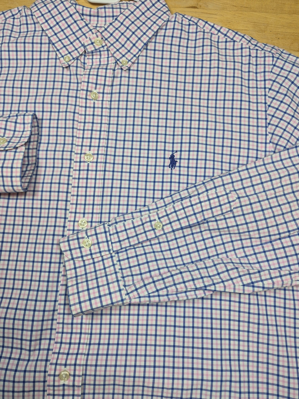 Ralph Lauren Men’s Pink & Blue Check Button-Down Shirt
